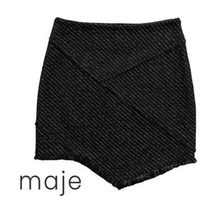 Maje Asymmetric Mini Skirt